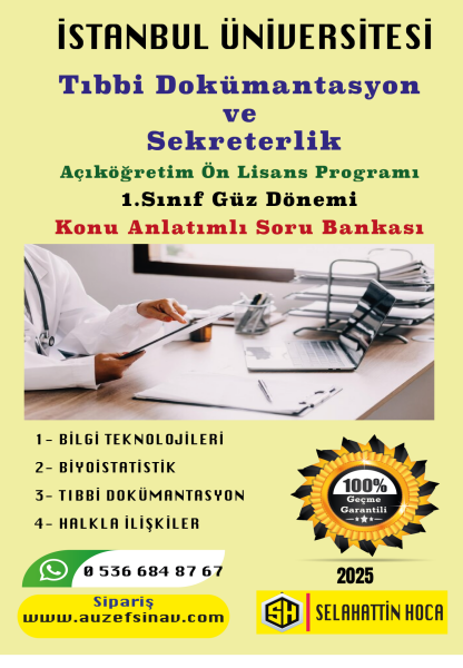 Tıbbi Dokümantasyon 1.Sınıf Konu Anlatımlı Soru Bankası - 4 Ders
