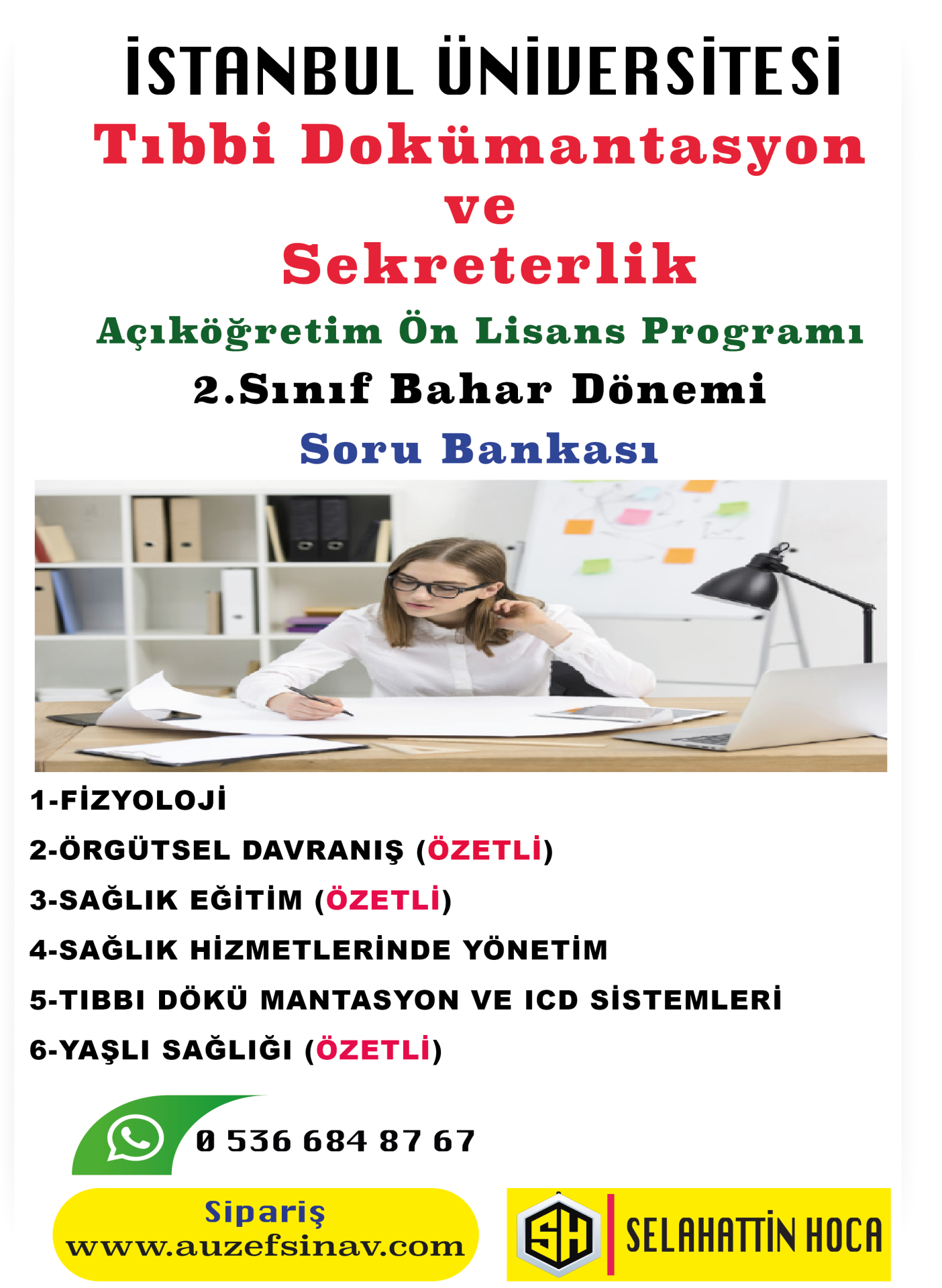 Tıbbi Dokümantasyon ve Sekreterlik 2.Sınıf Soru Bankası