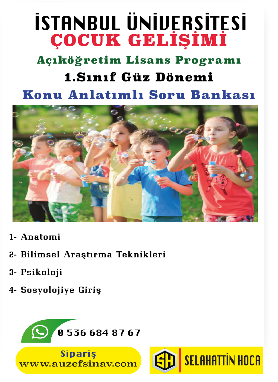 Çocuk Gelişimi Lisans 1.Sınıf Konu Anlatımlı - 4 Ders