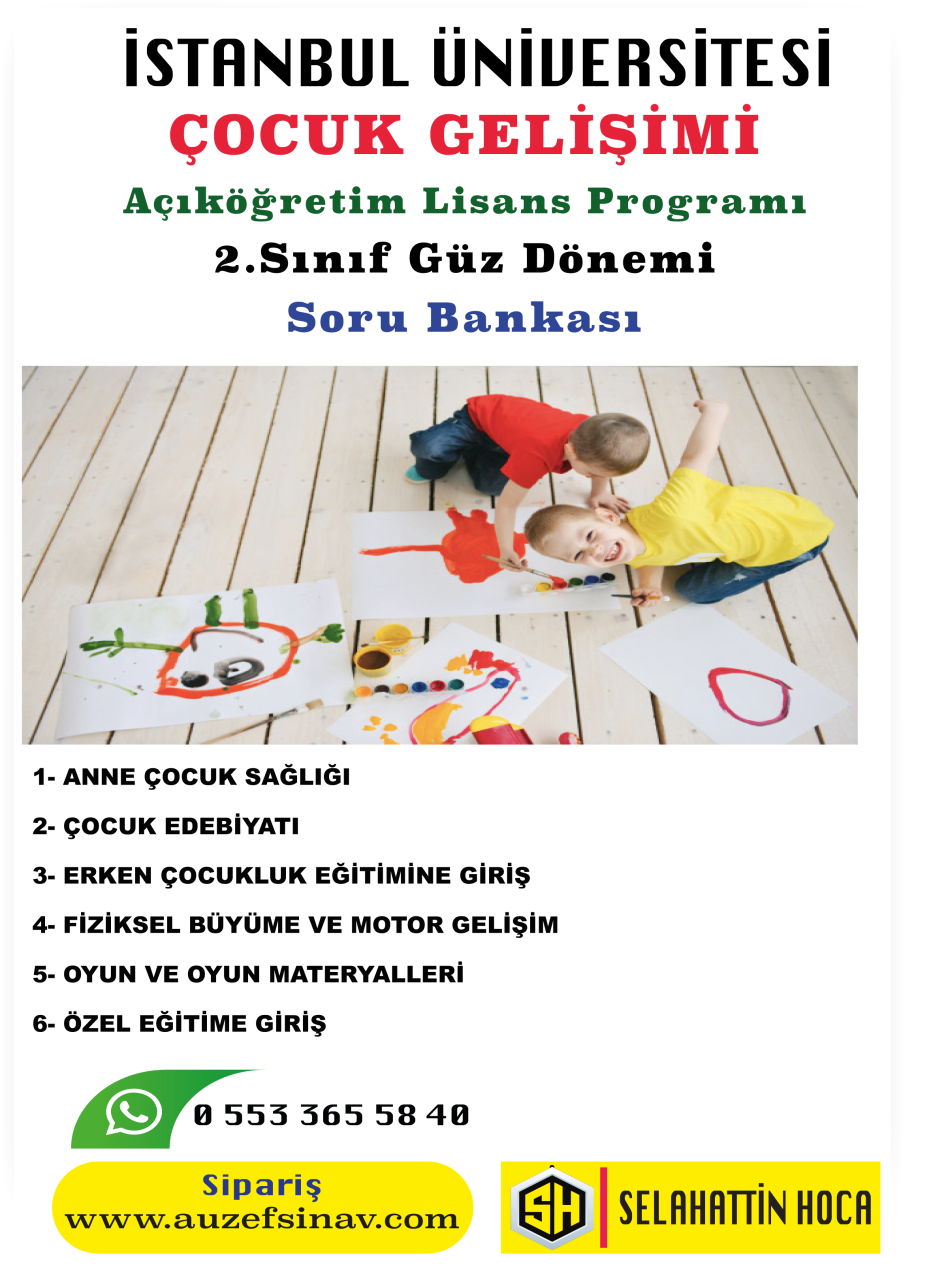 Çocuk Gelişimi Lisans 2.Sınıf Soru Bankası