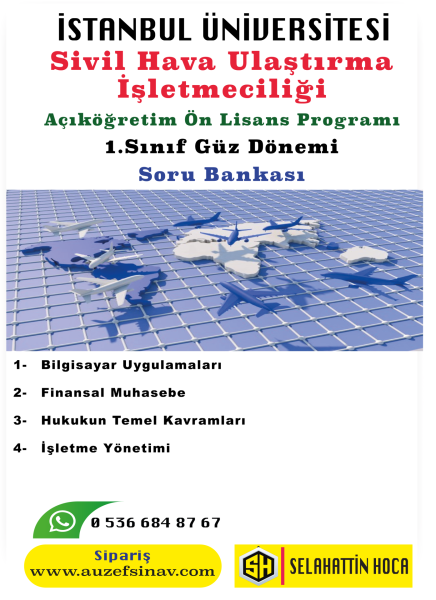 Sivil Hava Ulaştırma İşletmeciliği  | Açıköğretim Ön Lisans Programı 1.Sınıf Soru Bankası - 4 Ders