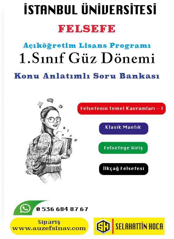 Felsefe | Açıköğretim Lisans Programı 1.Sınıf Konu Soru Bankası - 4 Ders