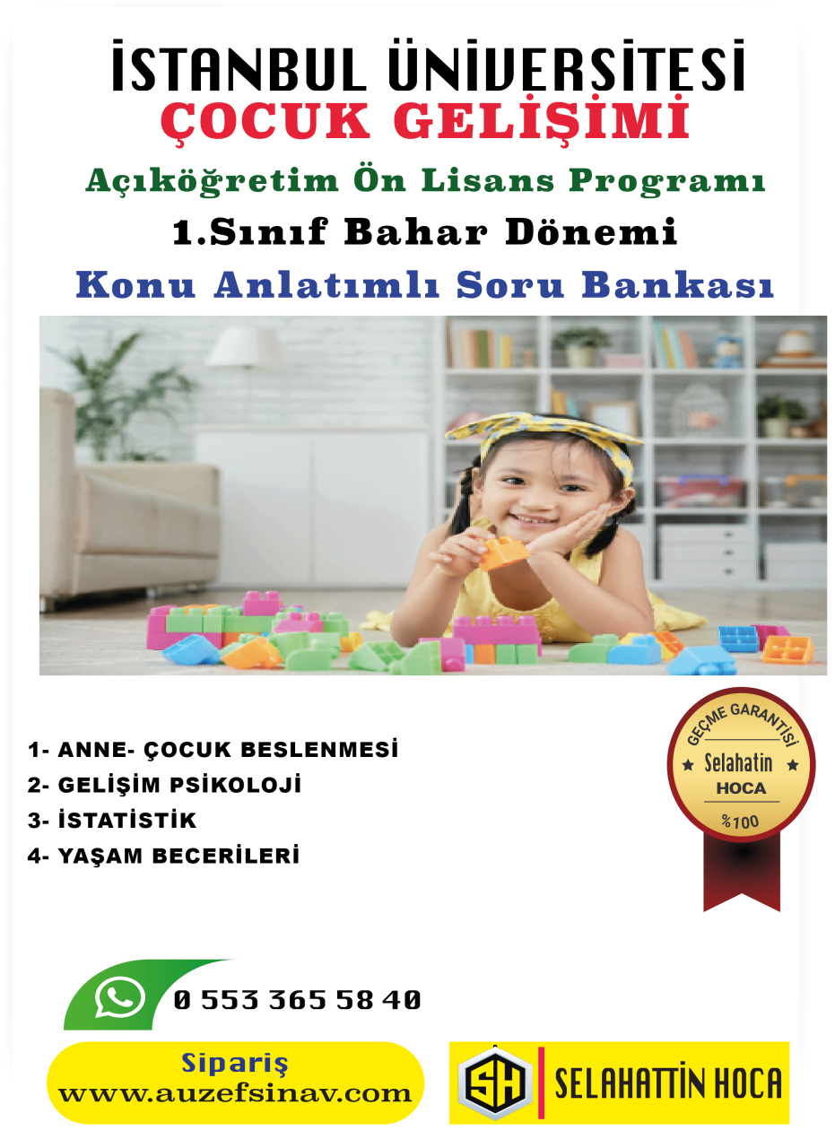 Çocuk Gelişimi Önlisans 1.Sınıf Konu Anlatımlı - 4 Ders