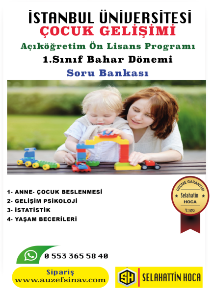 Çocuk Gelişimi Önlisans 1.Sınıf Soru Bankası - 4 Ders