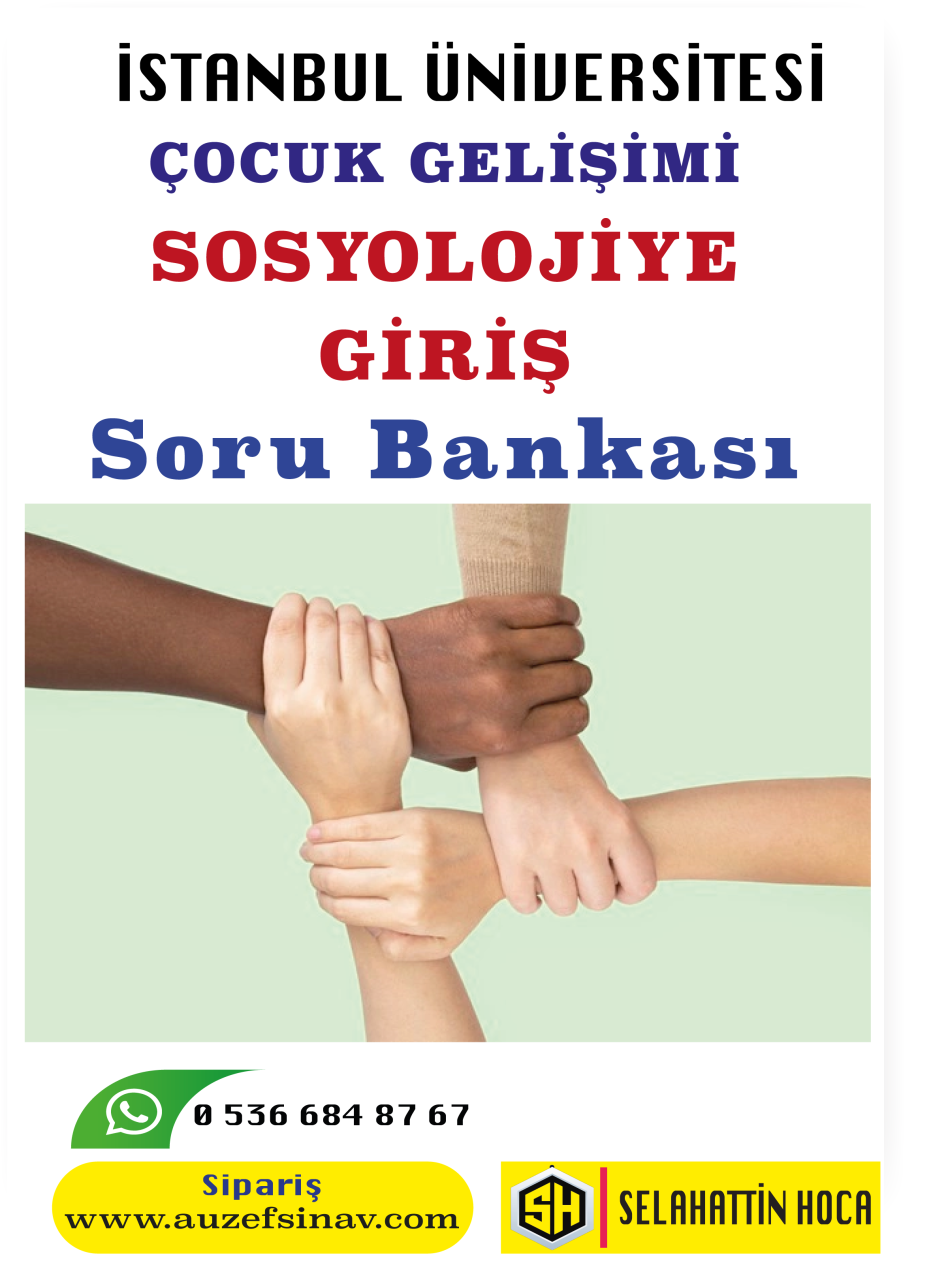 Sosyolojiye Giriş (Çocuk Gelişimi) Soru Bankası