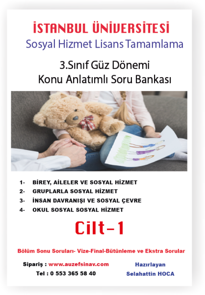 Sosyal Hizmet Lisans Tamamlama 3.Sınıf Özetli Soru Bankası-8 Ders