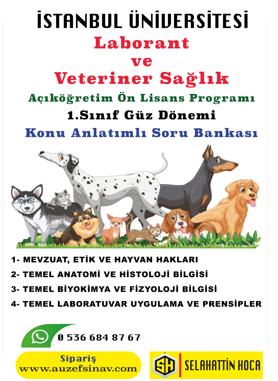 Laborant ve Veteriner Sağlık  1.Sınıf Konu Anlatımlı Soru Bankası