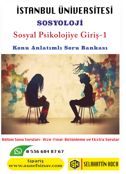 Sosyal Psikolojiye Giriş-1 (Sosyoloji)