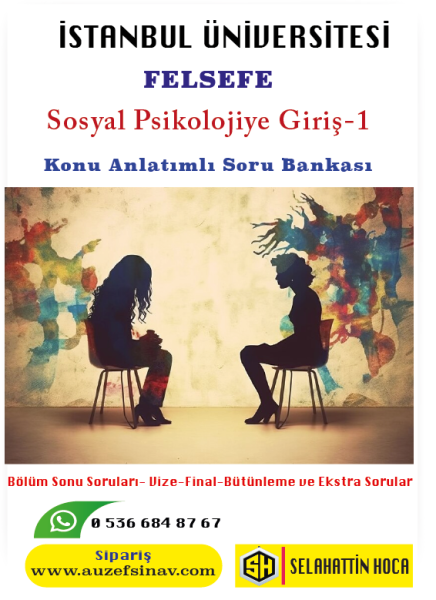 Sosyal Psikolojiye Giriş-1 (Felsefe)